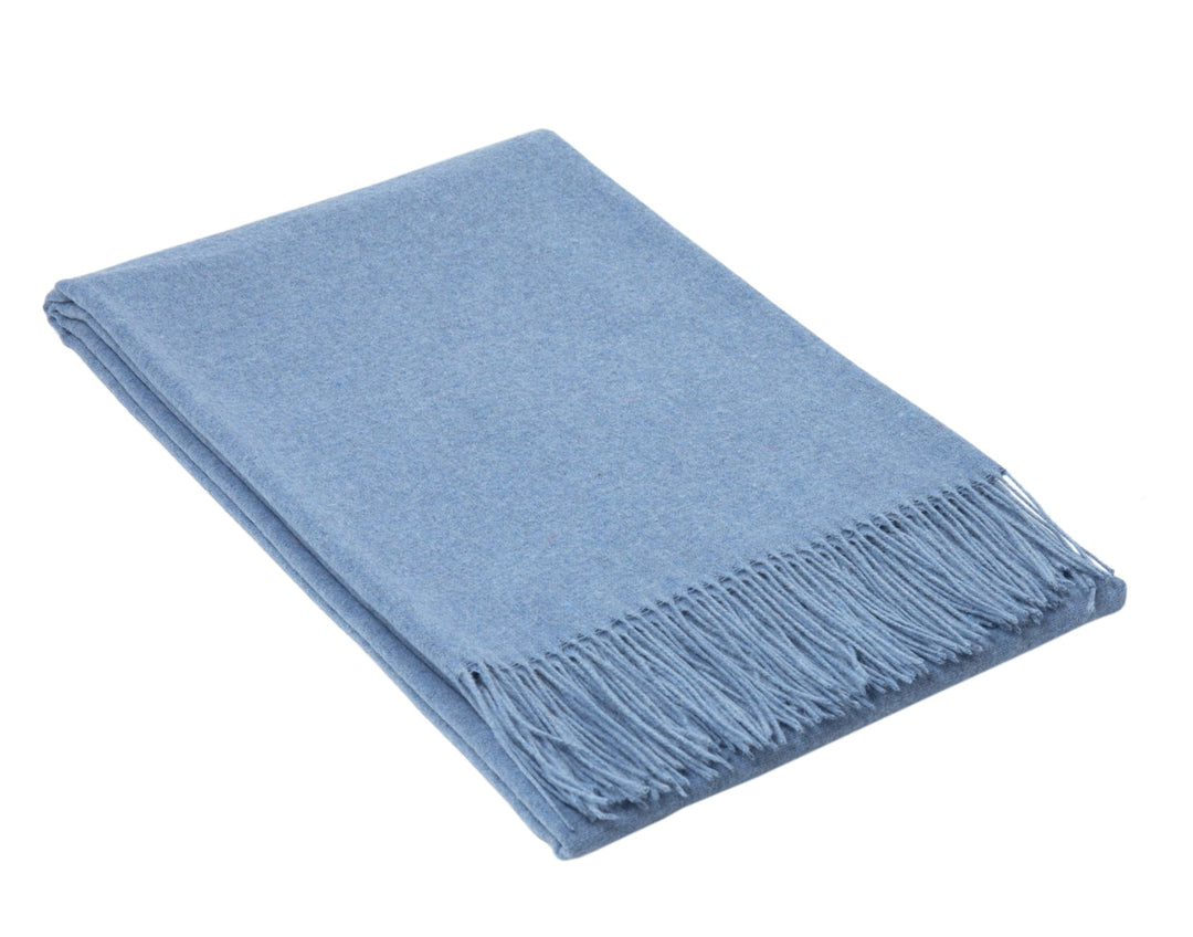 Paddington Throw - Fine Wool Blend - Blue | Confetti Living