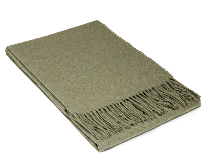 Paddington Throw - Fine Wool Blend - Olive | Confetti Living