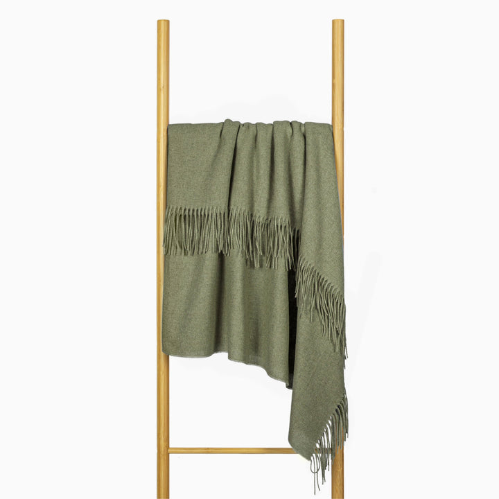 Paddington Throw - Fine Wool Blend - Olive | Confetti Living