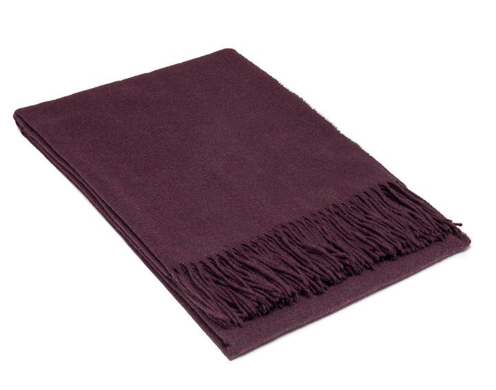 Paddington Throw - Fine Wool Blend - Plum | Confetti Living