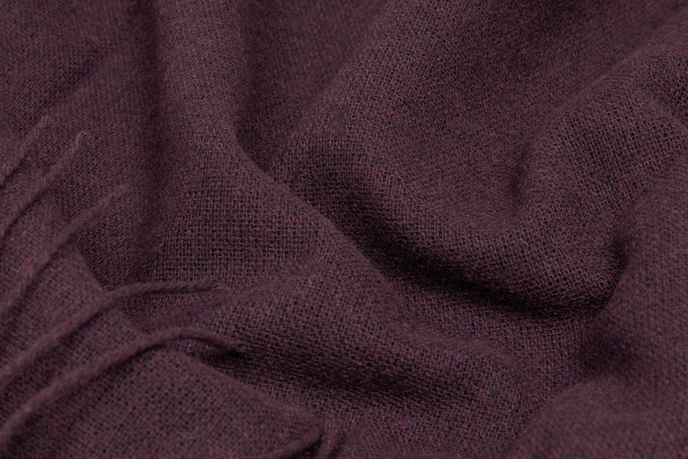 Paddington Throw - Fine Wool Blend - Plum | Confetti Living