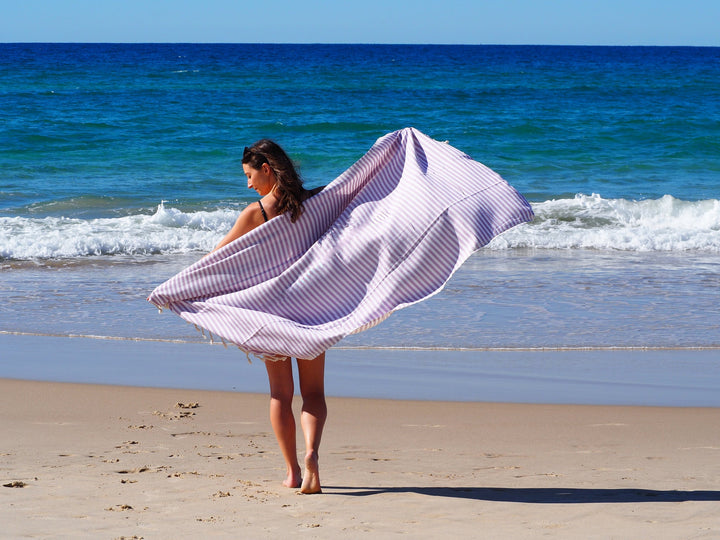 PORTSEA TURKISH COTTON TOWEL - LILAC | Confetti Living