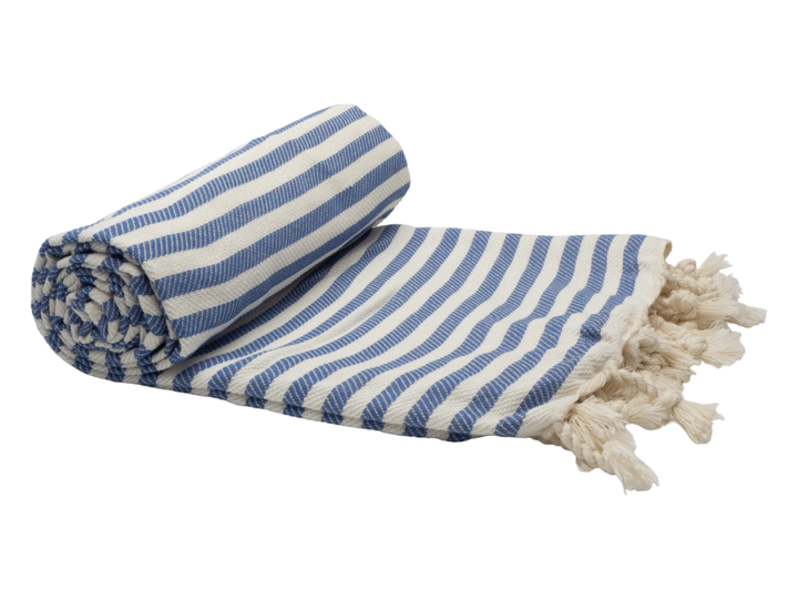 PORTSEA TURKISH COTTON TOWEL - DENIM | Confetti Living