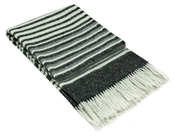 Richmond Throw - Reclaimed Wool Blend - Monochrome | Confetti Living