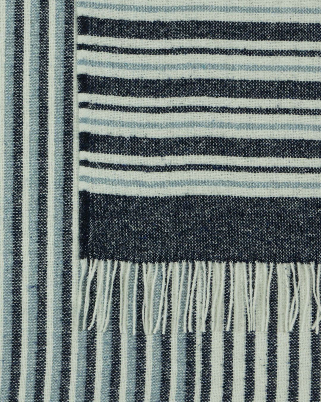 Richmond Throw - Reclaimed Wool Blend - Navy | Confetti Living