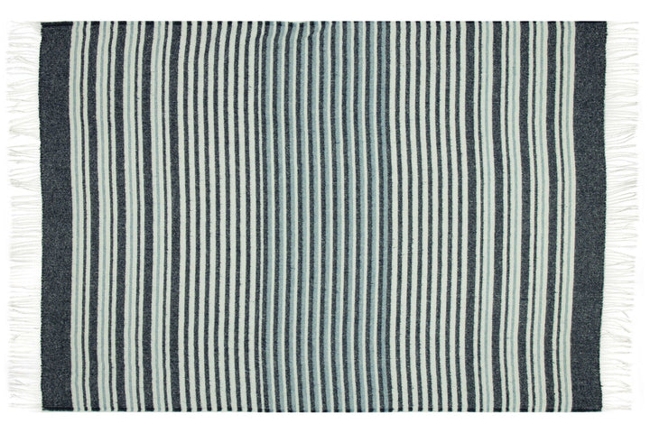 Richmond Throw - Reclaimed Wool Blend - Navy | Confetti Living