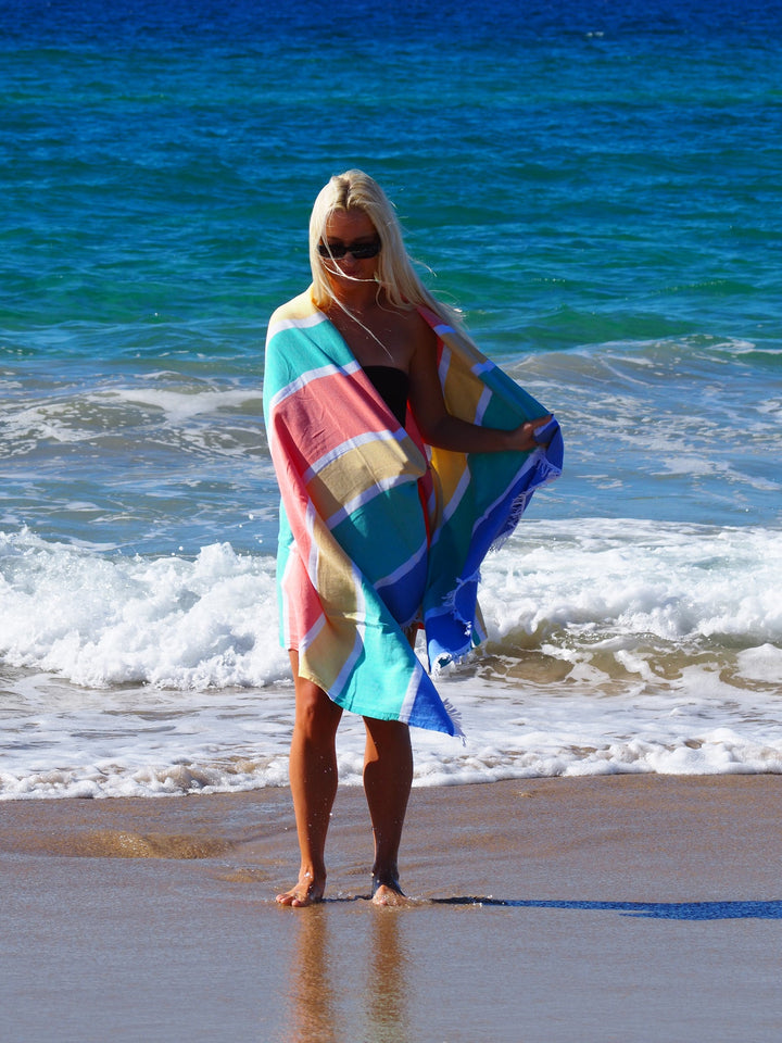 SORRENTO TURKISH COTTON TOWEL - TROPICAL | Confetti Living