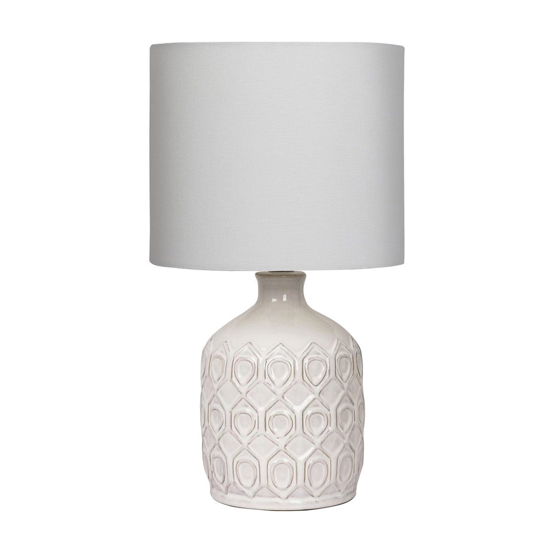 Sarantino Ceramic Table Lamp In Cream | Confetti Living