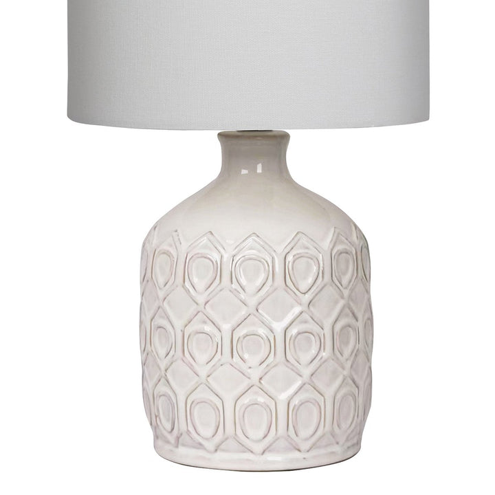 Sarantino Ceramic Table Lamp In Cream | Confetti Living