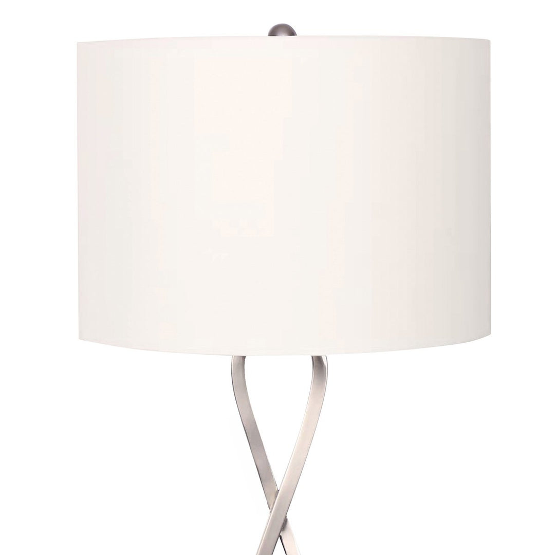 Sarantino Contemporary Table Lamp In Nickel Finish | Confetti Living