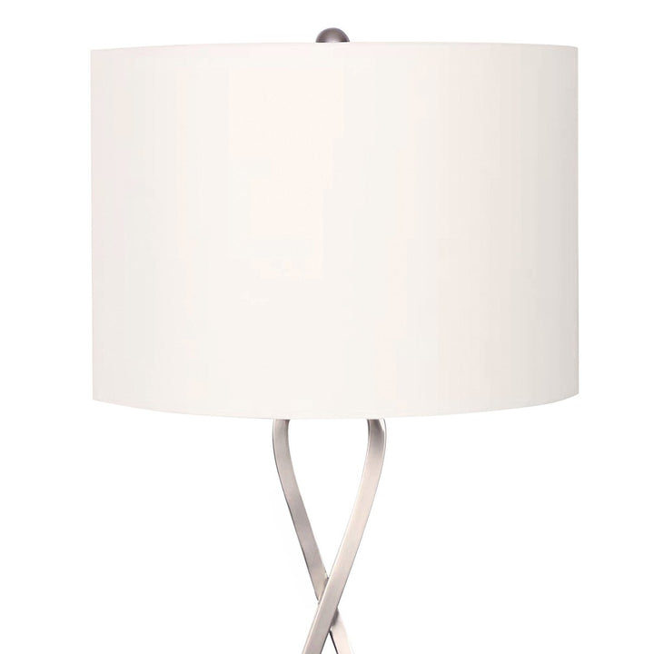 Sarantino Contemporary Table Lamp In Nickel Finish | Confetti Living
