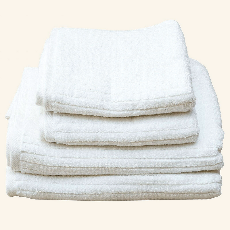 Towel White Stripe Organic Soft 6 piece Set | Confetti Living