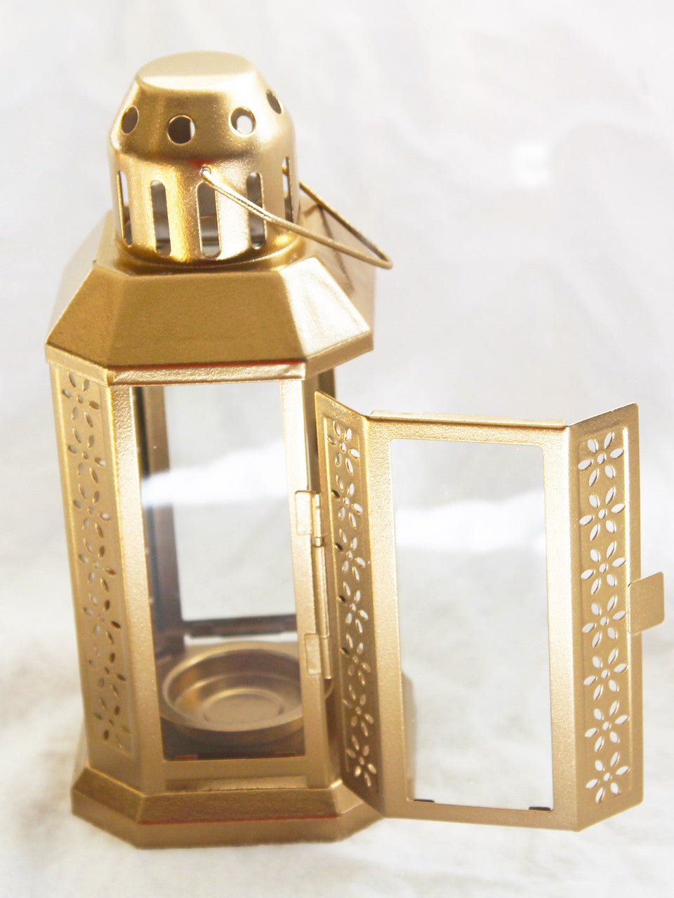 Metal Gold Miners Lantern for Tealights | Confetti Living