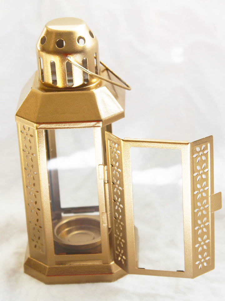 Metal Gold Miners Lantern for Tealights | Confetti Living