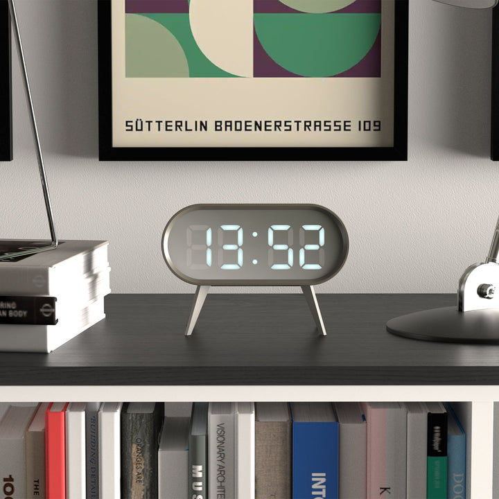 Newgate Space Hotel Cyborg Led Alarm Clock Grey | Confetti Living
