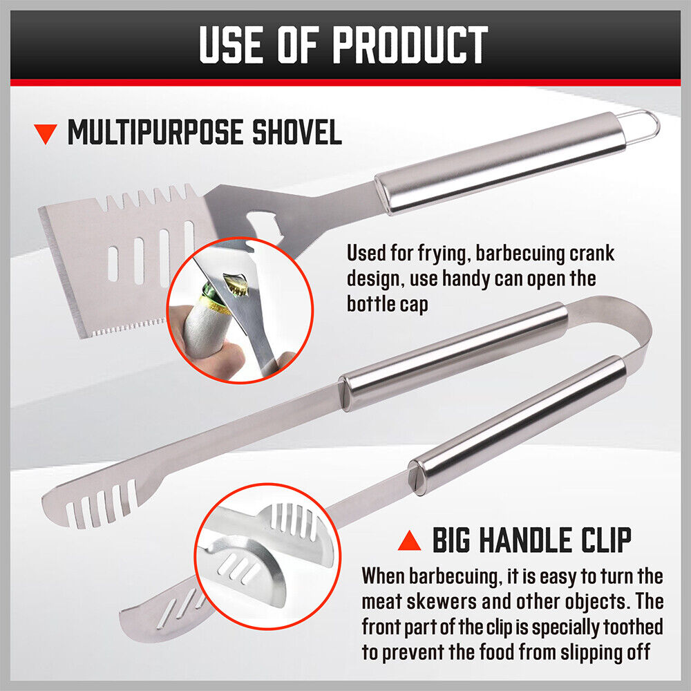 BBQ Tool Set Stainless Steel