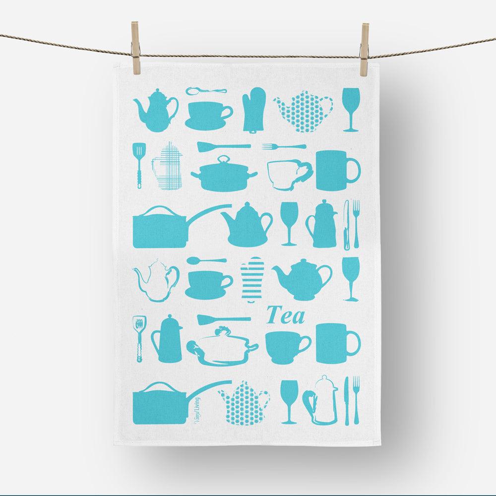 Linen Tea Towel KITCHEN UTENSILS | Confetti Living